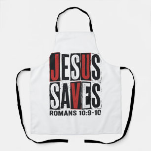 Tablier Jésus Sauve Romains 10_9 Chemise Vintage Chrétienn