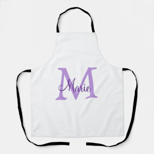 Tablier jeté simple minimal ajouter nom monogramme rose ro