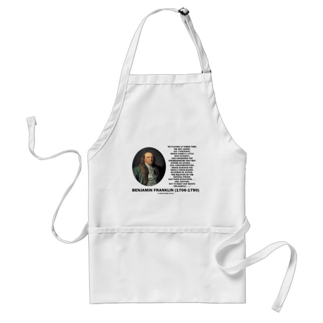 Tablier Jeu de la citation de Benjamin Franklin de (Devant)