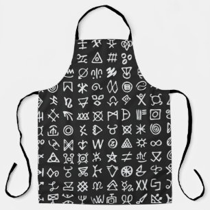 Tablier Jeu de symboles rune les lettres police. Ancien oc