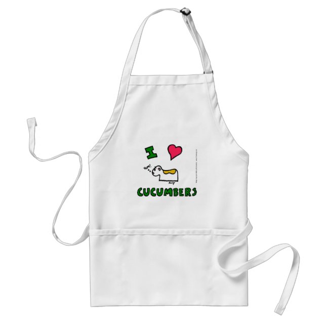 Tablier Jihn Apron "I HEART CUCUMBERS" (Devant)