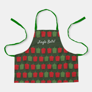 Tablier Jingle Bell Peppers Vacances Cartographie de Noël