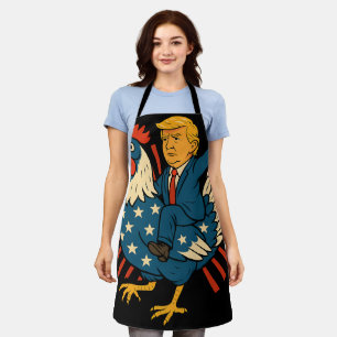 Tablier Jockey de poulet Trump Mème amusant