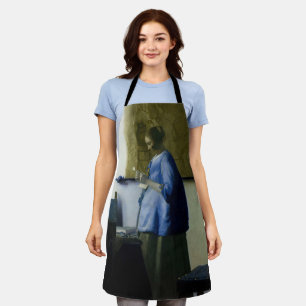Tablier Johannes Vermeer - Une femme en bleu lisant une le