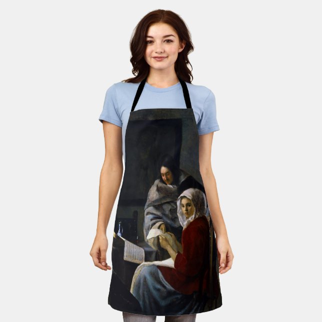 Tablier Johannes Vermeer - Une fille interrompue à sa musi (Porté)