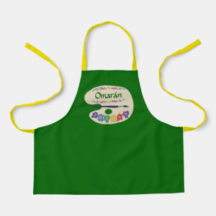 Tablier Joli Artistes Palette Enfants Peinture Smock Apron