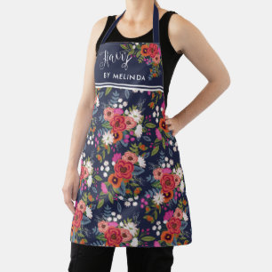 Tablier Joli boho Motif Floral Cheveux Par Nom