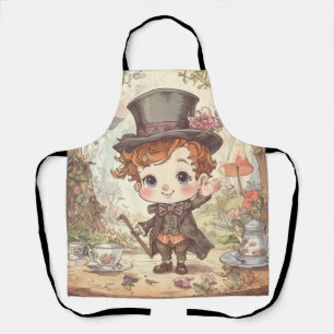 Tablier Joli Chapelier Fou Artistique Bois Fantaisiste Mer