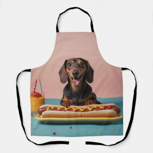 Tablier Joli Dachshund Avec Chien Chaud