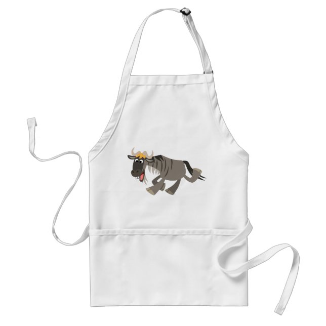 Tablier Joli Dessin Cartoon Wildebeest Apron (Devant)