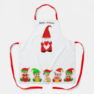 Tablier Joli Gnome de Noël et Escouade des elfes