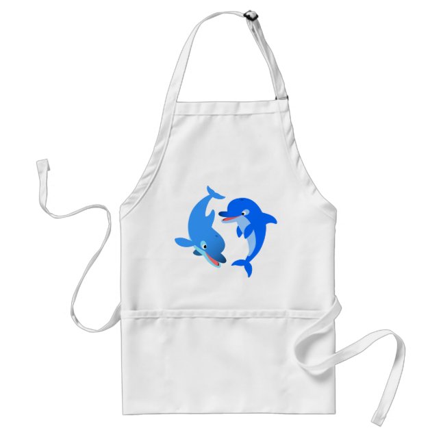 Tablier Joli Jouer Dauphins De Dauphins De Cartoon Apron (Devant)