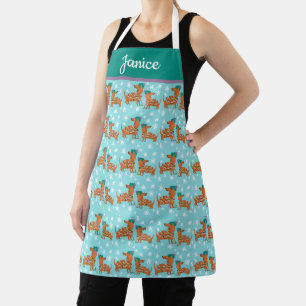 Tablier Joli Motif de Noël Dachshund Snowflake