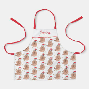 Tablier Joli Noël Sloth Stars Nom de l'enfant