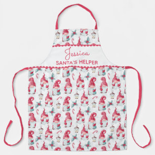 Tablier Joli nom de lutin de Noël aide-santas filles migno