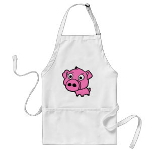 Tablier Joli porc rose