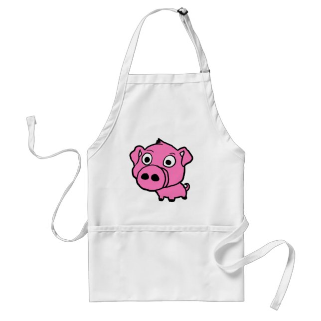 Tablier Joli porc rose (Devant)