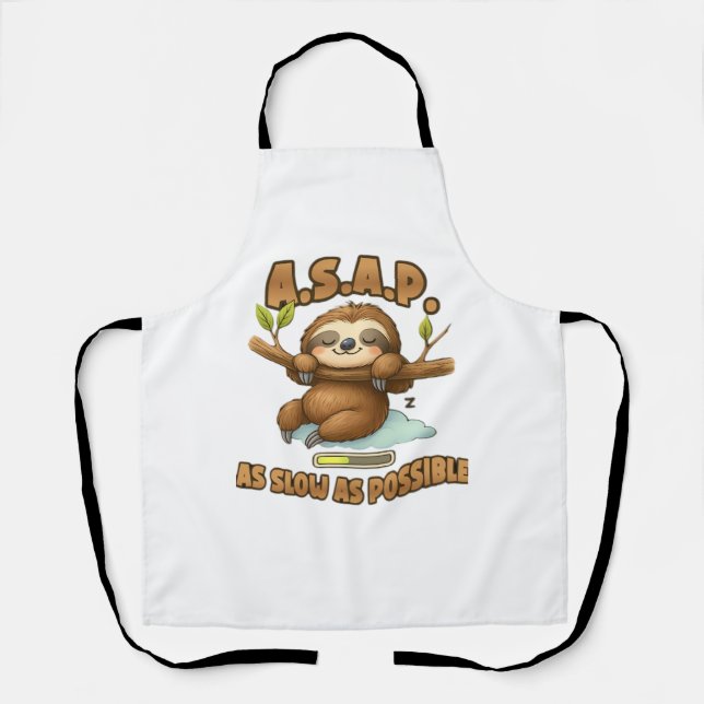 Tablier Joli Sloth ASAP - Aussi Lent Que Possible T-Sh Cla (Recto)