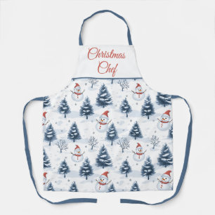 Tablier Joli Snowman Et Snowy Trees