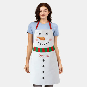 Tablier Joli Snowman Noël Drôle Imprimé