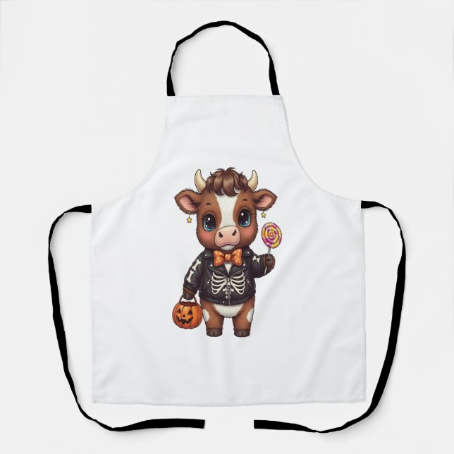 Tablier Jolie Halloween Highland Cow (Recto)