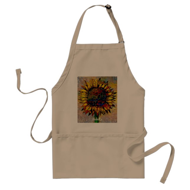 Tablier Jolie peinture Abstraite de tournesol (Devant)