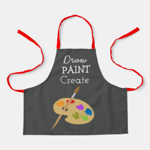Tablier Jolie peinture dessinée créer art motif enfants