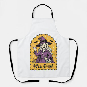 Tablier Jolie Sorcière Enseignante Mme Smith Vintage Hallo