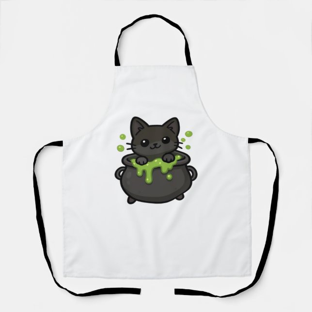 Tablier Jolie T-shirt Chat Noir Halloween (Recto)