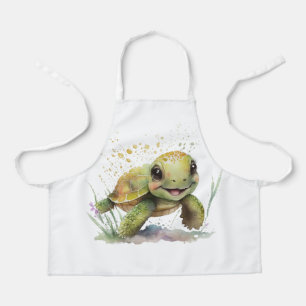 Tablier Jolie Tortue Tout-En-Plan D'Impression