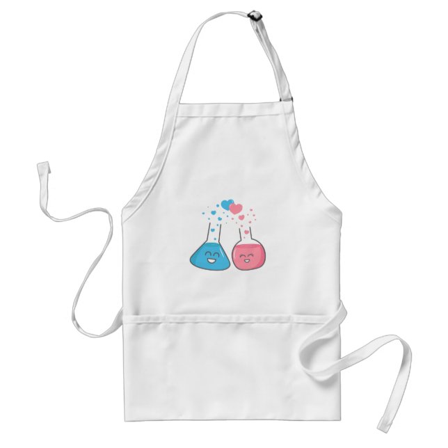 Tablier Jolies flacons de laboratoire en amour Chimie (Devant)