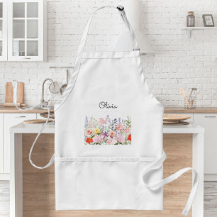 Tablier Jolies Fleurs Colorées Jardin Floral Personnalisé
