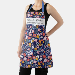 Tablier Jolies fleurs La cuisine de maman de grand-mère T