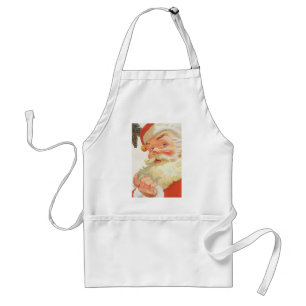 Tablier Jolly Santa Claus avec secret, Noël Vintage