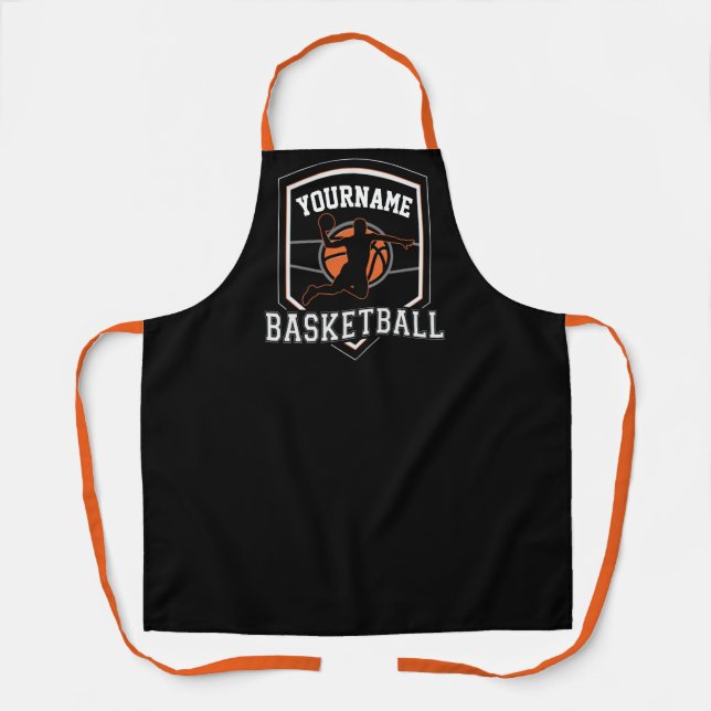 Tablier Joueur de basket-ball personnalisé NOM Équipe de b (Recto)
