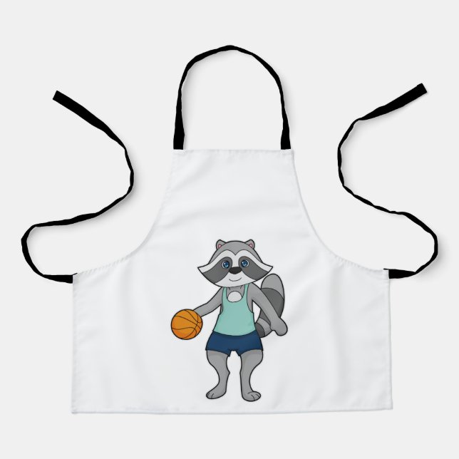 Tablier Joueur de basket-ball Racoon (Recto)