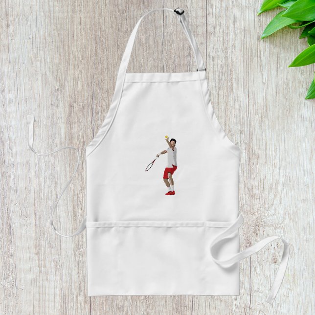 Tablier Joueur de tennis en service (Créateur téléchargé)