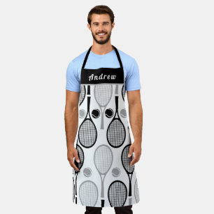 Tablier Joueur moderne de tennis noir et gris entraîneur N