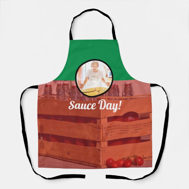 Tablier Jour de la Sauce Photo Nonna italienne  (Recto)