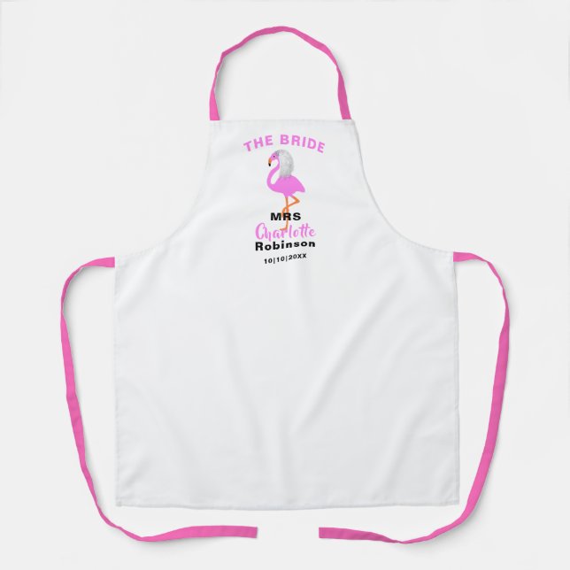 Tablier Jour de mariage Mariées Apron spécial Personnalisé (Recto)
