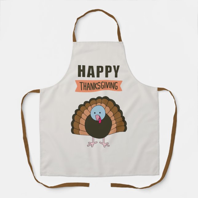 Tablier Jour du bon thanksgiving Turquie Gratuit vacances (Recto)