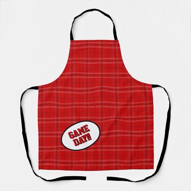Tablier Jour du Motif Red Plaid Tech (Recto)