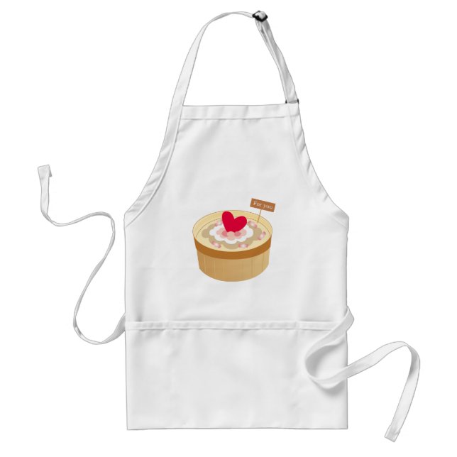 Tablier Jour heureux de Mother'd - gâteau doux de coeur (Devant)