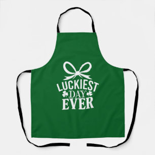 Tablier Jour le plus chanceux jamais Jour de la Saint Patr