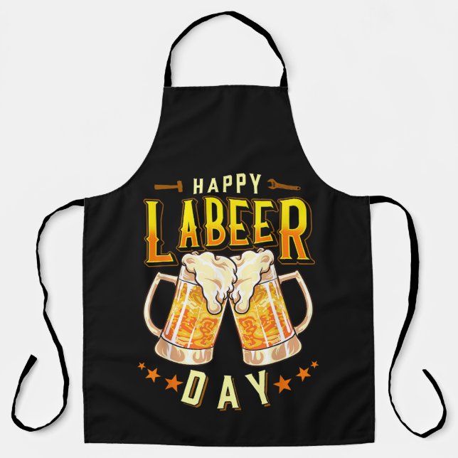Tablier Joyeuse Fête du Labeer Drôle Fête du Travail (Recto)