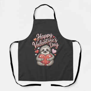 Tablier Joyeuse Saint-Valentin Mignonne Paresseux avec T-S