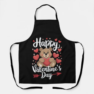 Tablier Joyeuse Saint-Valentin Ours Cœur Jolis Couple