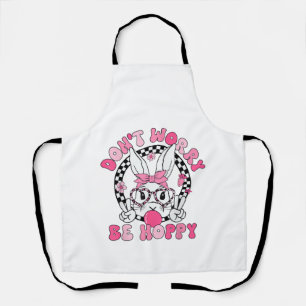 Tablier Joyeuses Pâques Lapin Groovy Visage Ne vous inquié