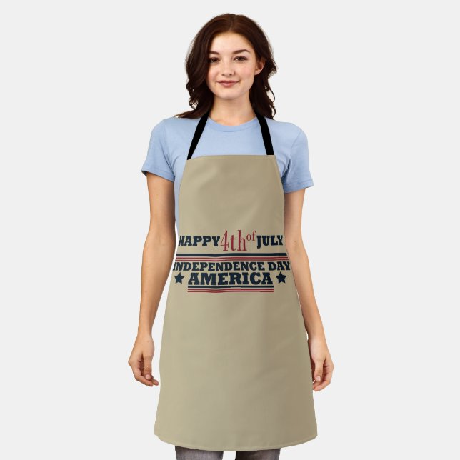 Tablier Joyeux 4 juillet fête de l'indépendance Amérique (Porté)