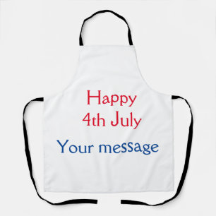 Tablier Joyeux 4 juillet jour de l'indépendance ajoutez no